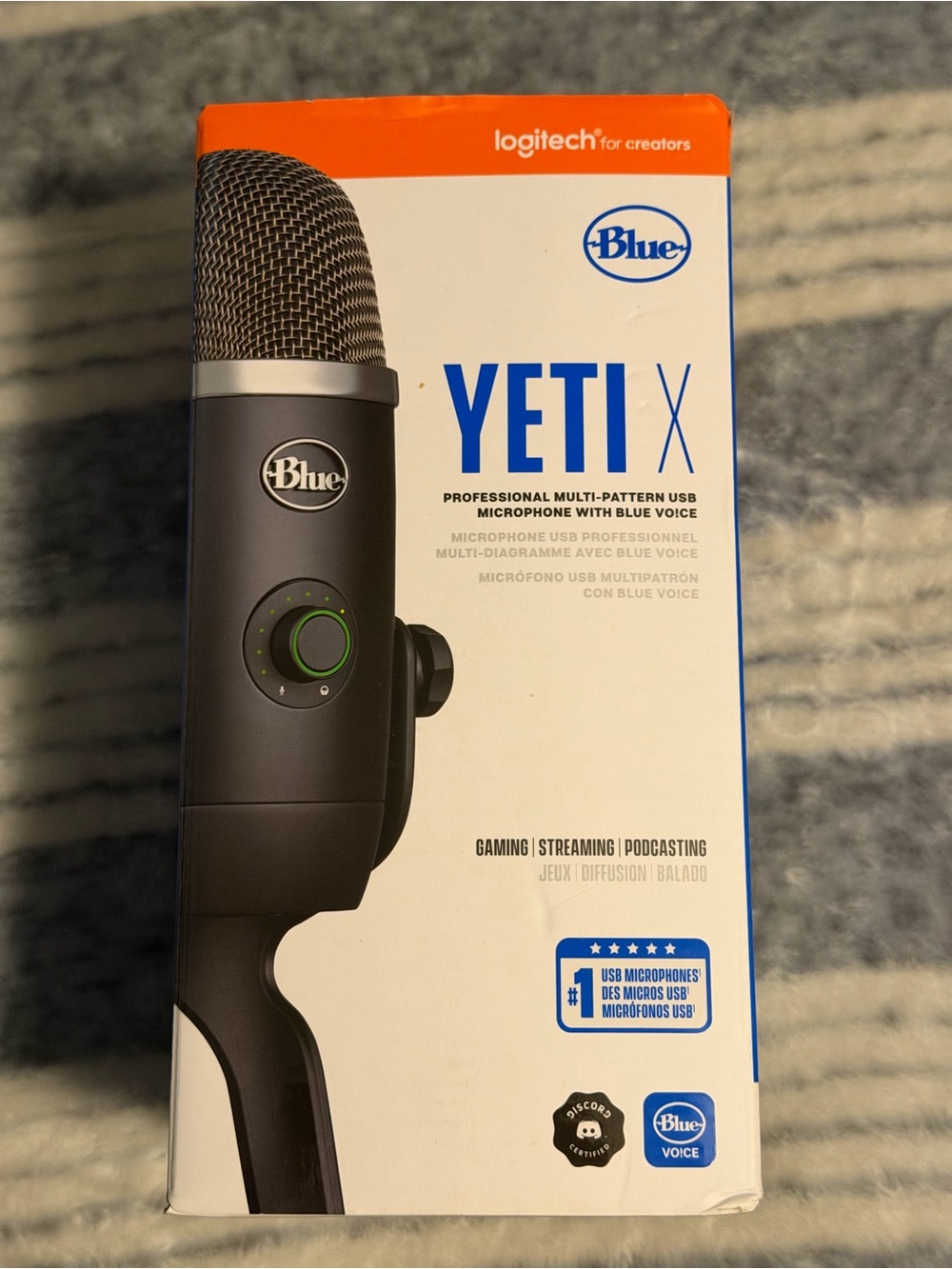 Blue Yeti X USB Microphone - Black and Silver with Green Accent